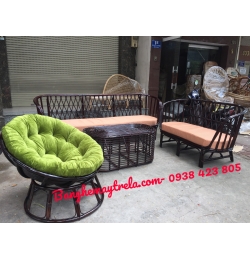Bàn ghế mây tự nhiên MA283