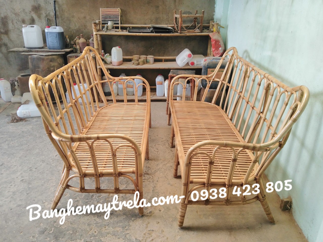 
								Băng ghế sofa mây tự nhiên MA299