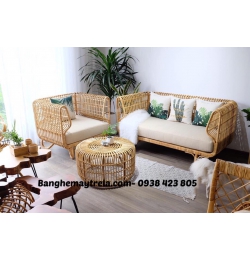 Bàn ghế sofa mây hiện đại MA238