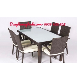 Bàn ghế cafe mây nhựa NH160