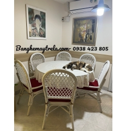 Bàn ghế bàn ăn mây tre MA825