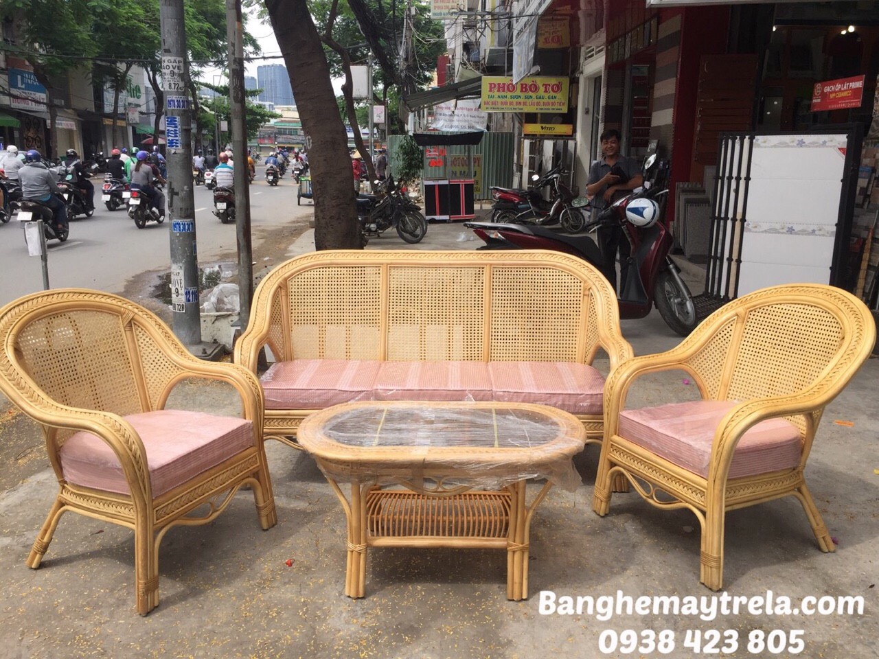 
								Bàn ghế mây tự nhiên MA171
