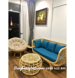 Bàn ghế sofa mây MA477