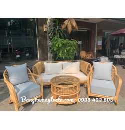 Bàn ghế sofa mây phòng khách hiện đại MA440