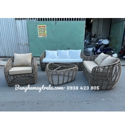 Bàn ghế nhựa giả mây ngoài trời NH256
