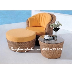 Bàn ghế mây nhựa NH150