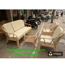 Bàn ghế sofa mây MA130