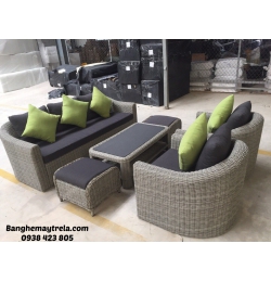 Bàn ghế sofa nhựa giả mây NH98