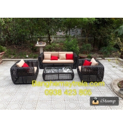 Bàn ghế sofa nhựa giả mây mây NH6