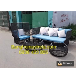 Bàn ghế sofa nhựa giả mây mây NH9