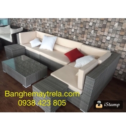 Bàn ghế sofa nhựa giả mây NH5