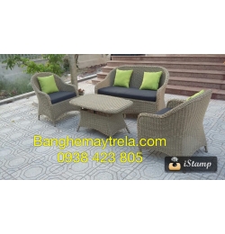Bàn ghế nhựa giả mây NH12