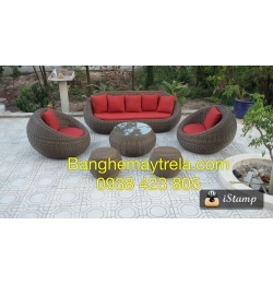 Bàn ghế nhựa giả mây NH14