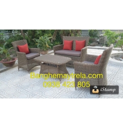 Bàn ghế nhựa giả mây NH15