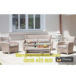 Bàn ghế nhựa giả mây NH19
