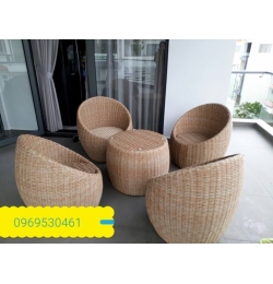 Ghế trứng nhựa giả mây 