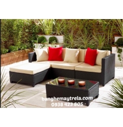 Bàn ghế sofa nhựa giả mây NH82