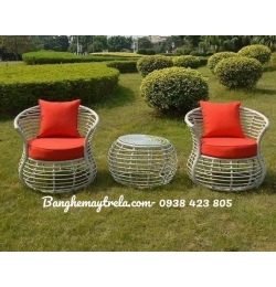 Bàn ghế sân vườn nhựa giả mây NH278