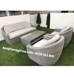 Bàn ghế sofa nhựa giả mây NH236