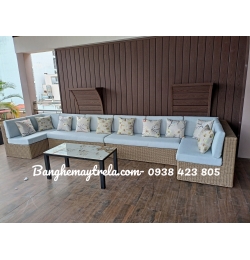 Bàn ghế sofa mây nhựa ngoài trời NH282