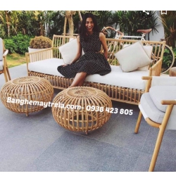 Bàn ghế sofa mây đơn giản MA240