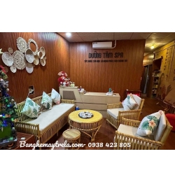 Bàn ghế mây phòng khách MA688