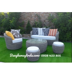 Bàn ghế sofa mây giả nhựa NH147