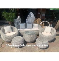 Sofa sò nhựa giả mây ngoài trời NH234