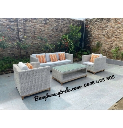 Bàn ghế sofa mây nhựa NH406