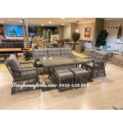 Sofa nhựa giả mây ngoài trời NH297