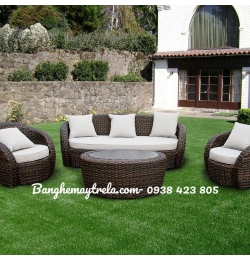 Bàn ghế sofa mây nhựa sân vườn NH304
