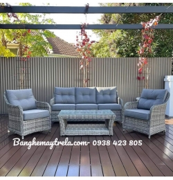 Bộ bàn ghế sofa mây nhựa ngoài trời NH302