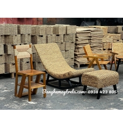 Ghế thư giãn bập bênh kèm đôn gác chân lục bình MA776
