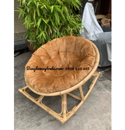 Ghế bập bênh papasan mây tự nhiên MA468