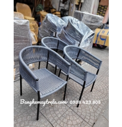 Ghế cafe mây nhựa đan dây dù NH272