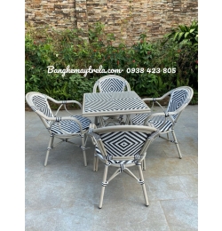 Ghế cafe giả mây khung nhôm NH360