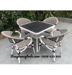Bàn ghế cafe mây nhựa NH208