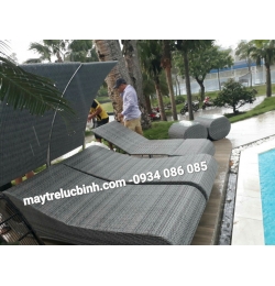 Giường tắm nắng nhựa giả mây 
