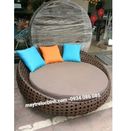 Ghế hồ bơi nhựa giả mây 