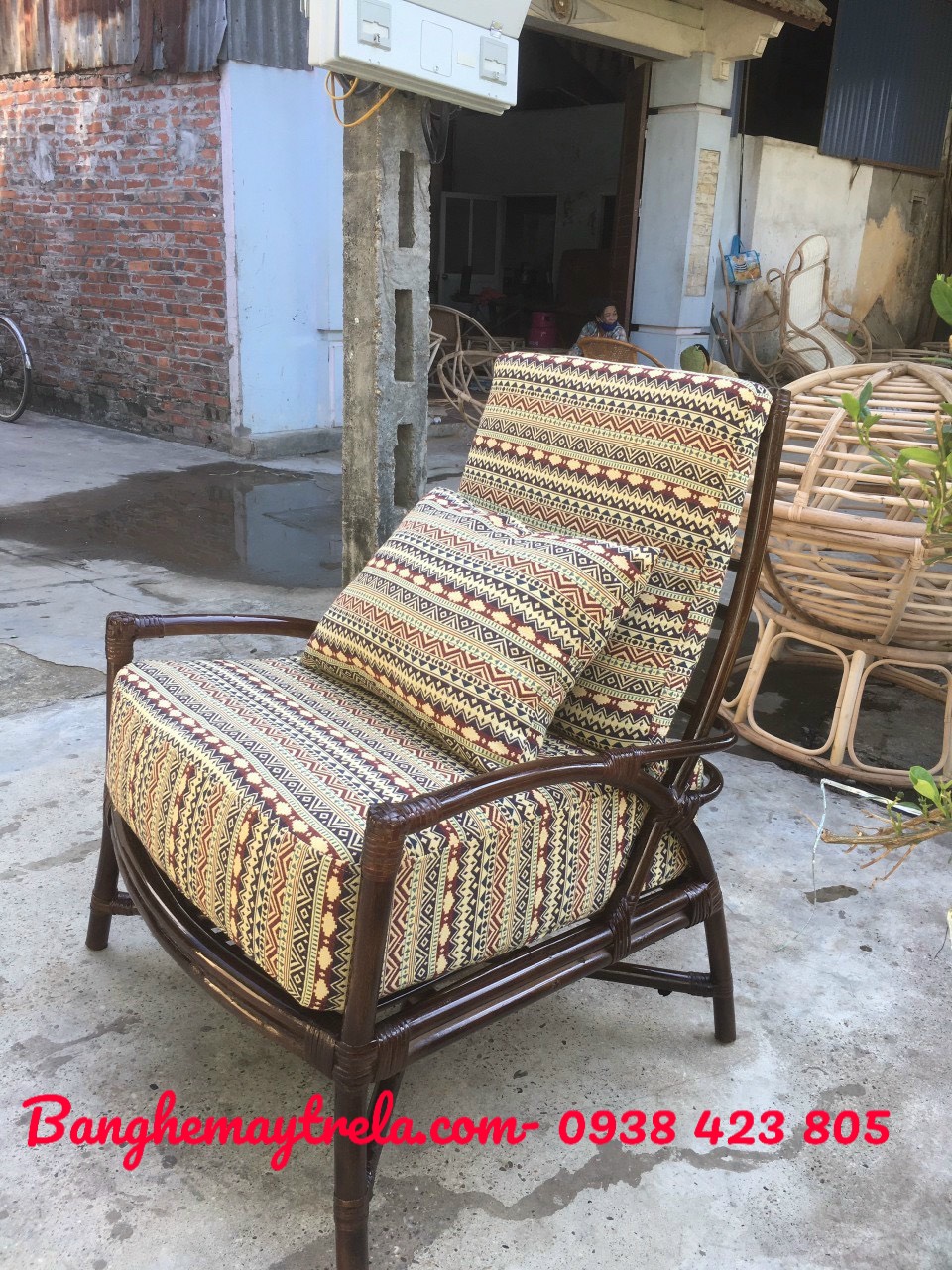 
								Ghế mây tre đan MA606