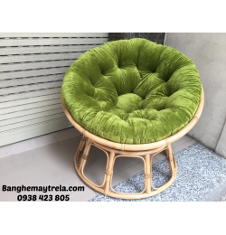 Ghế papasan nệm nhung xanh MA181