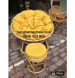 Ghế papasan nệm vàng MA95