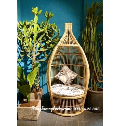 Ghế mây tổ chim decor MA395