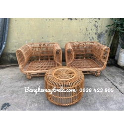 Bàn ghế mây uống trà MA845