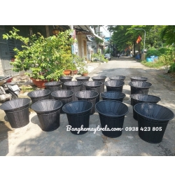 Bộ khay nhựa tròn để trái cây siêu thị mây nhựa NH397