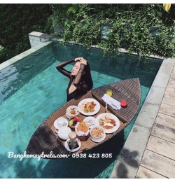 Khay nổi hồ bơi nhựa giả mây NH271