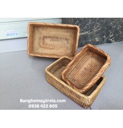 Khay mây xiên chữ nhật MA197