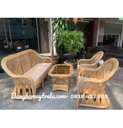 Bàn ghế sofa mây tre MA444