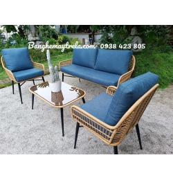 Bàn ghế sofa mây nhựa NH330