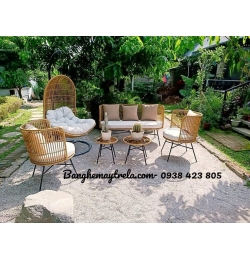 Bàn ghế sofa mây nhựa NH329